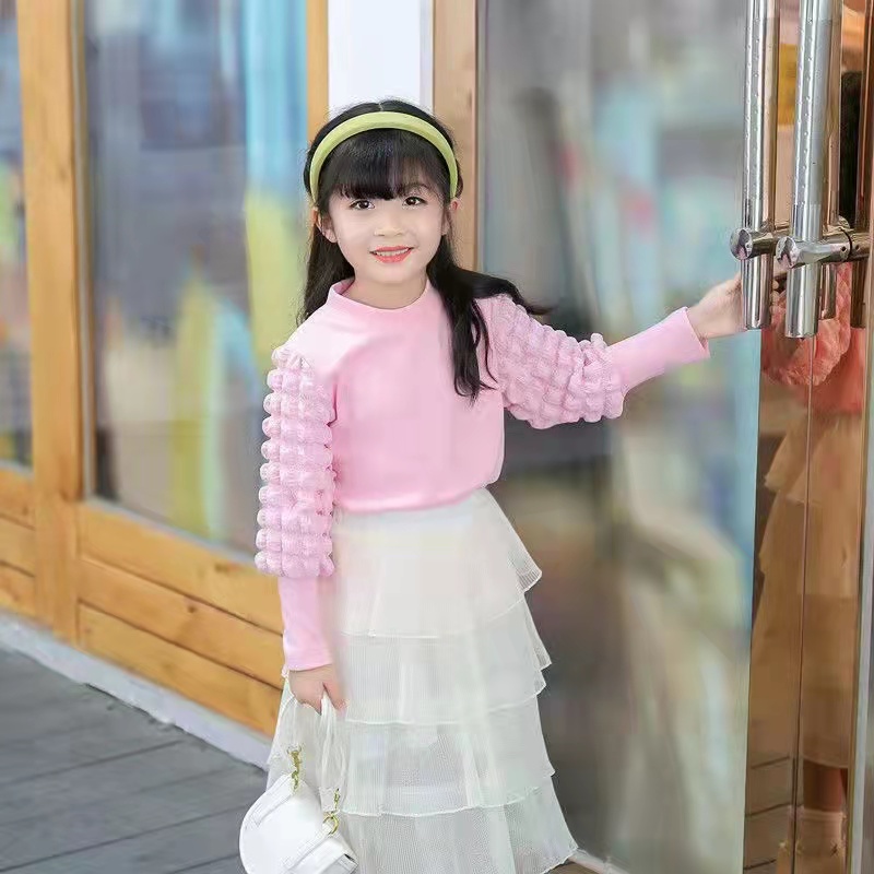 (LOLI-JKT) AT-07 ATASAN ANAK CEWEK POLY POLOS 100-140