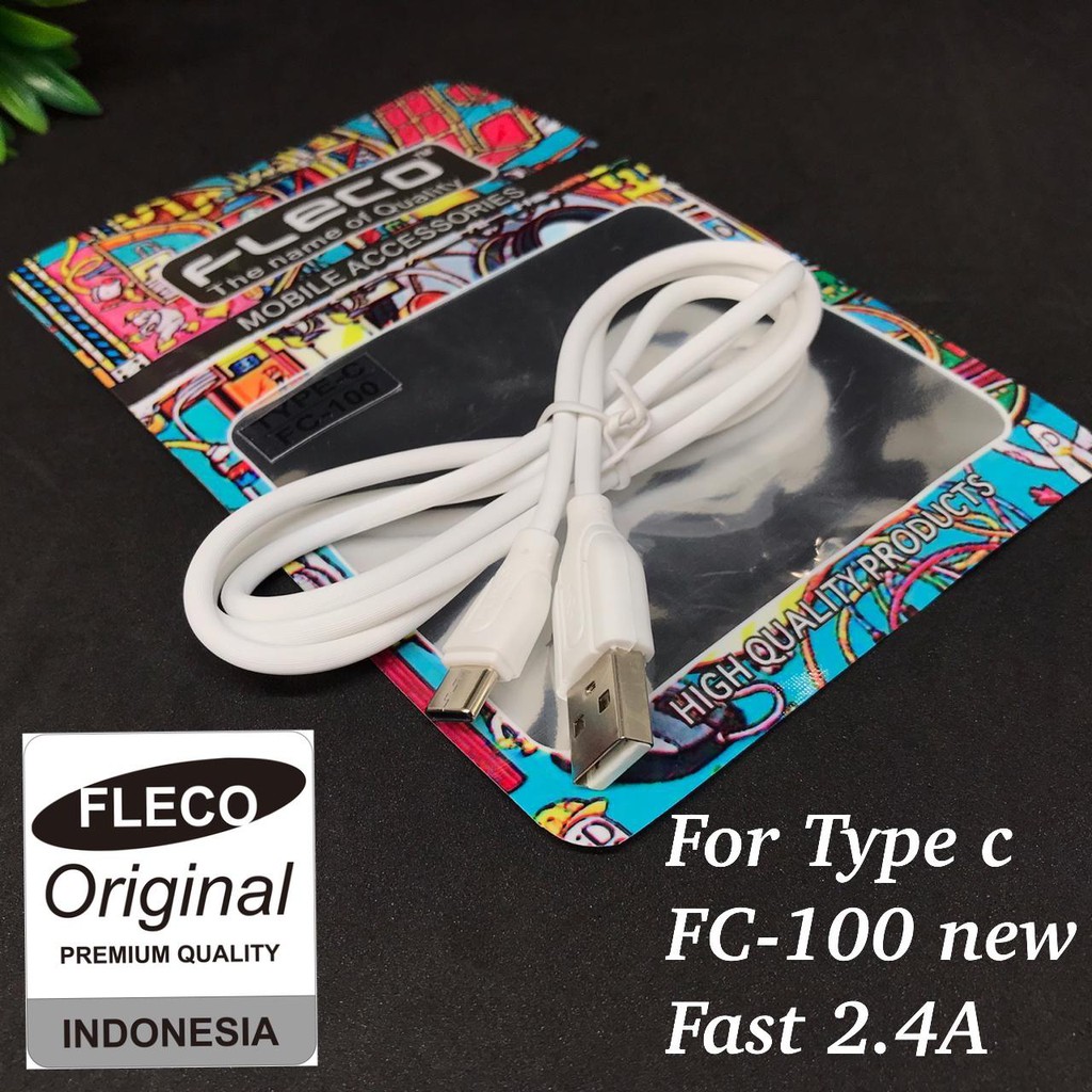 KABEL DATA FLECO FM-100 MICRO USB / FC-100 TYPE-C FAST 2.4A ORIGINAL