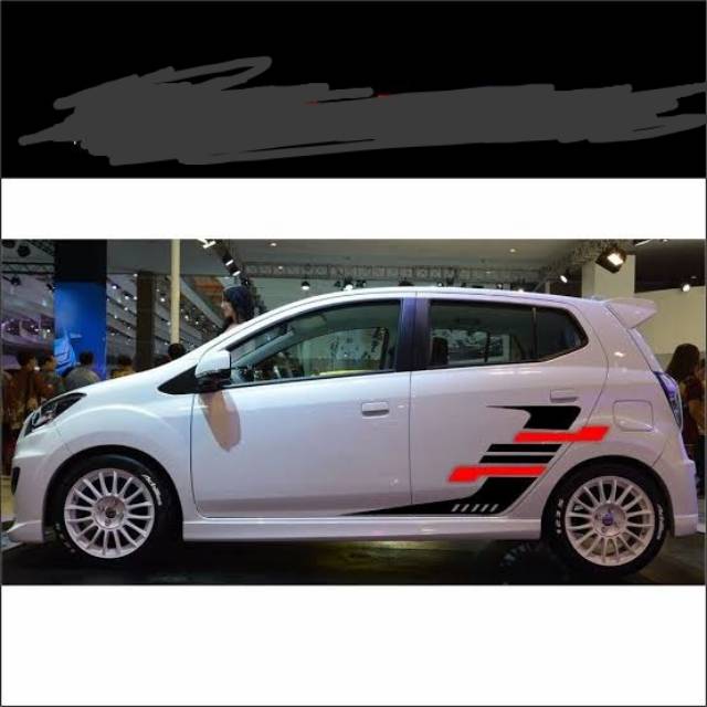 cuting stiker custom mobil body agya brio jazz etios ayla Minimalis