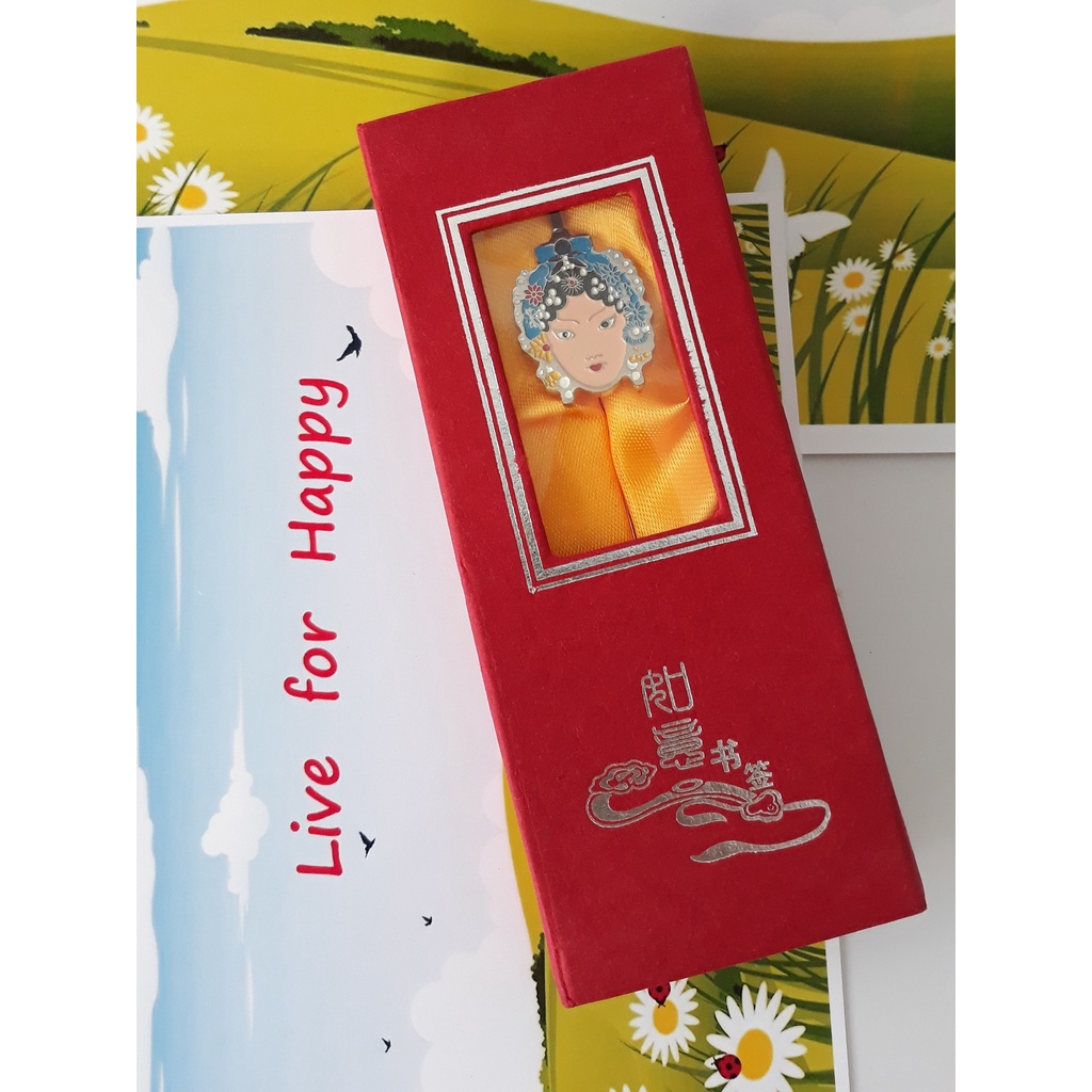 

Bookmark - pembatas buku metal - chinese opera