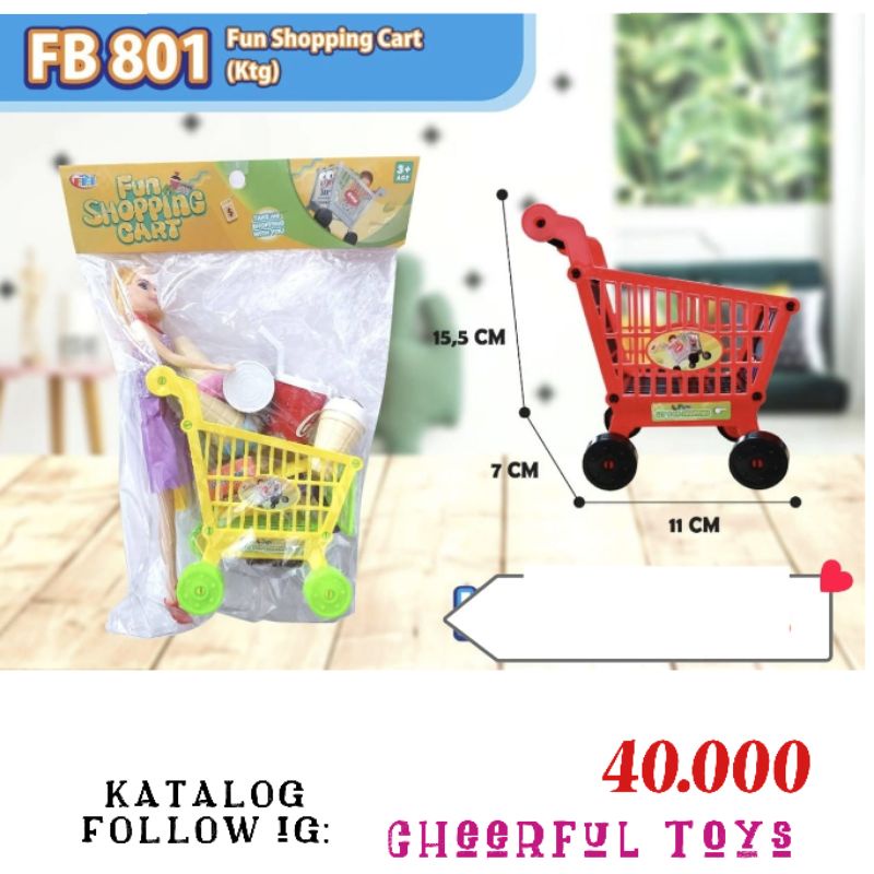 FB801-Stroller Buah /Shopping Market Barbie