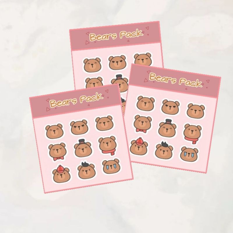 

Stiker Bears Pack Sticker Beruang