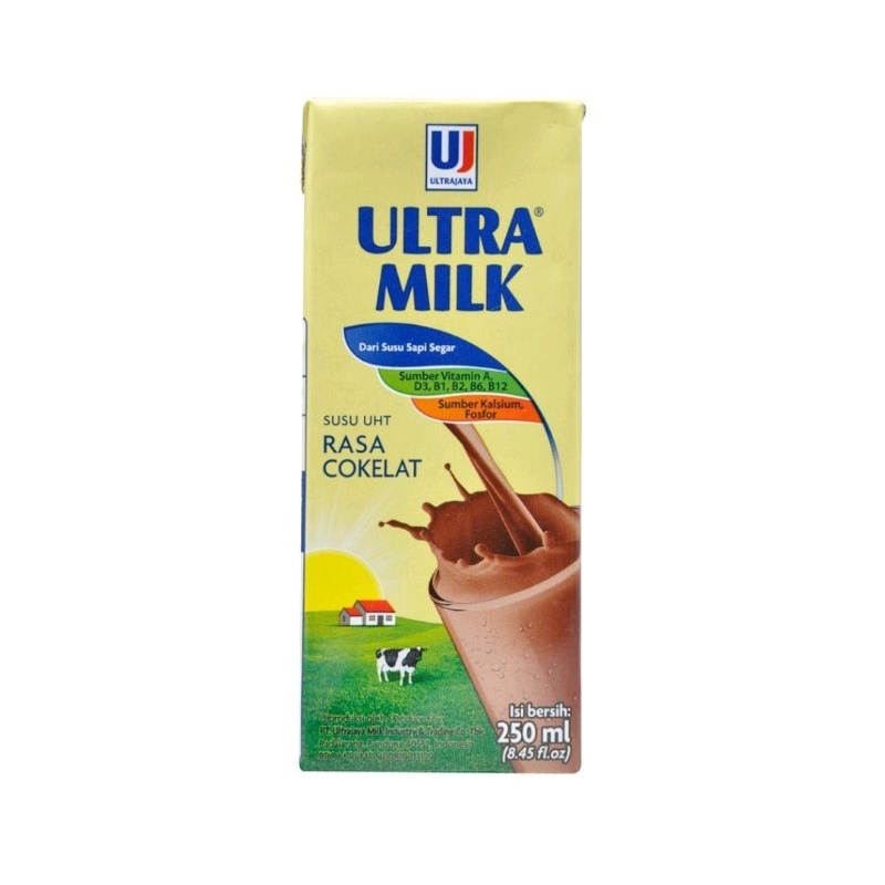 

susu ultra milk putih/coklat250ml