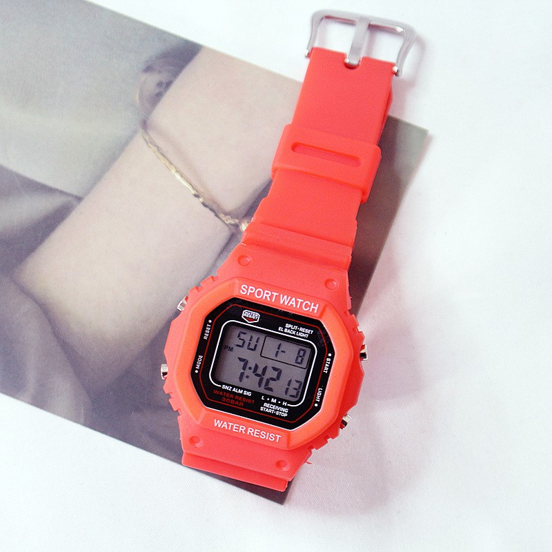 [COD] Watchyou Jam Tangan Wanita Macaron Analog Sport Anti Air Strap Silikon Untuk Pria / Wanita