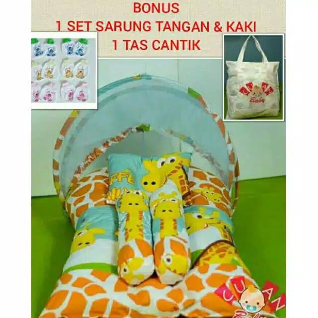 Kasur Bayi Kelambu Lipat Lucu Bebas Nyamuk kekinian  |  Tempat Tidur Bayi kelambu lipat Kecil Lembut