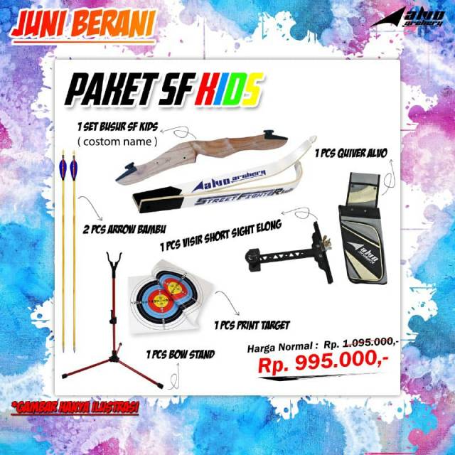 Promo juni sf kids busur panah bukan cartel samick