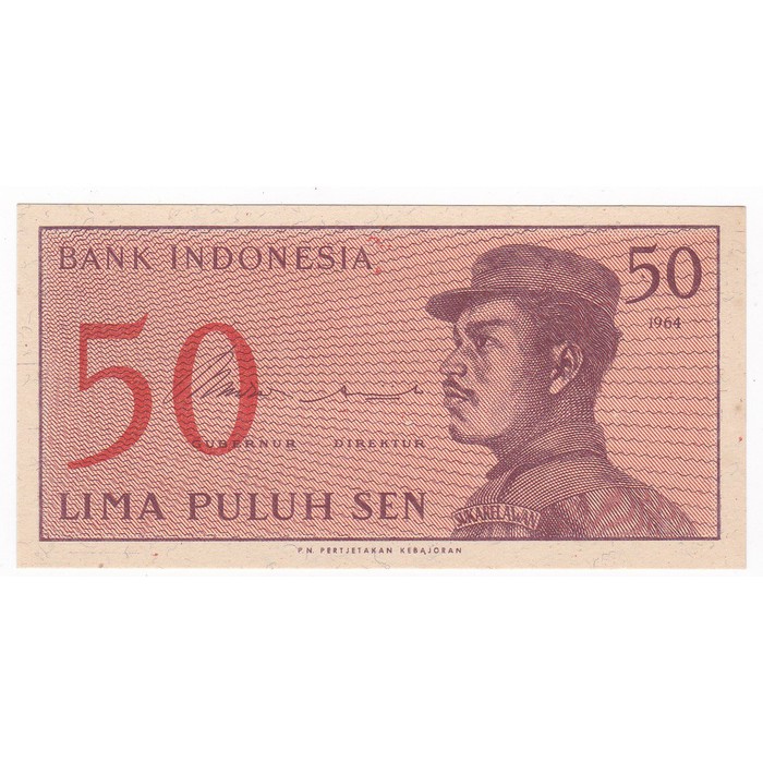 50 Sen Sukarelawan 1964 Uang Kuno Premium