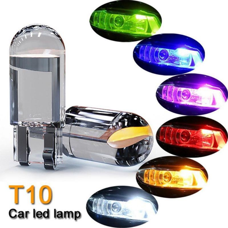 Full Kaca Lampu Led T10 tancap Mobil Motor Resin 360 W5W Senja Sen Speedometer Sinar Terang Super Bright