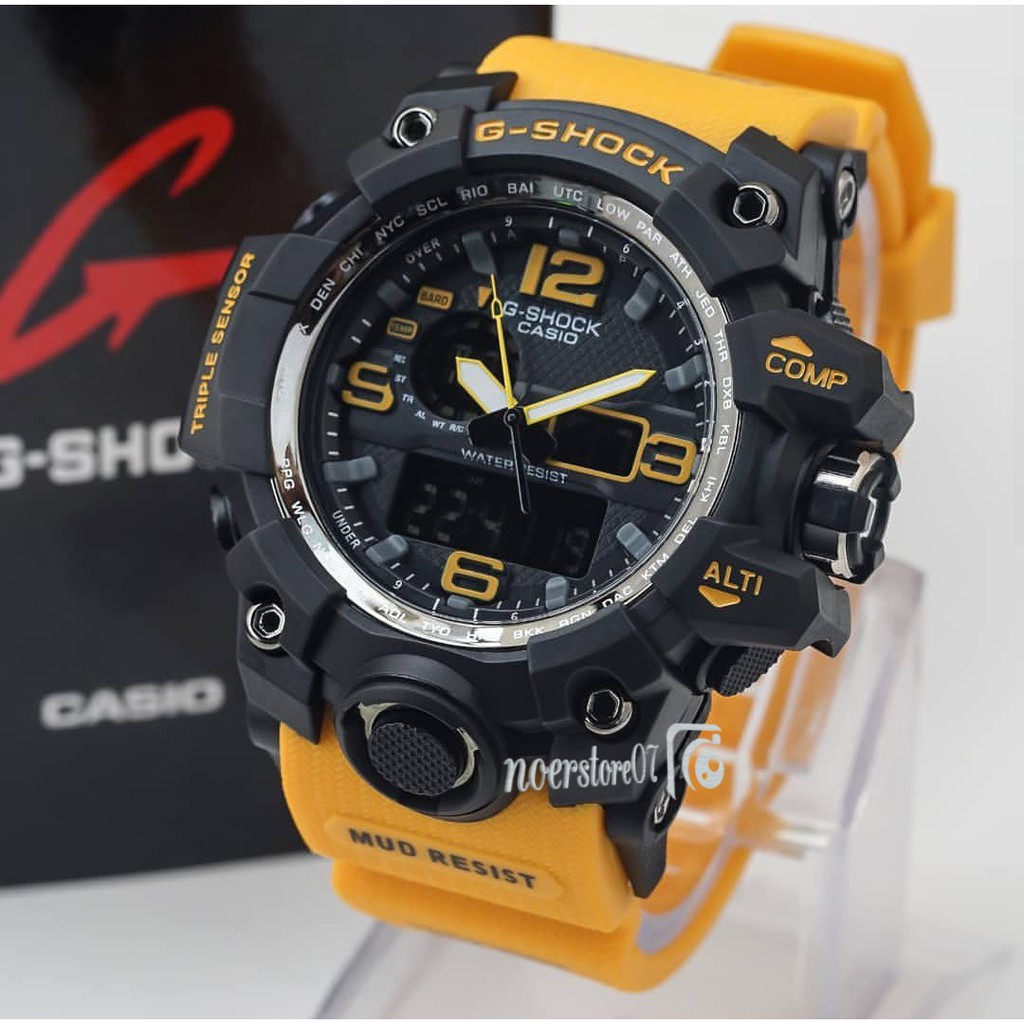 TERBARU JAM TANGAN SPORT CASIO G SHOCK GWG 1000 TALI KUNING