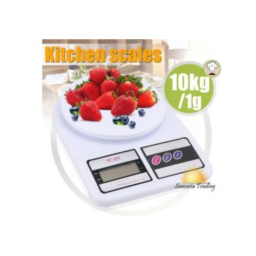 [375 GRAM] Timbangan Digital Dapur Kapasitas 10 kg Electronic Kitchen Scale Bonus Baterai