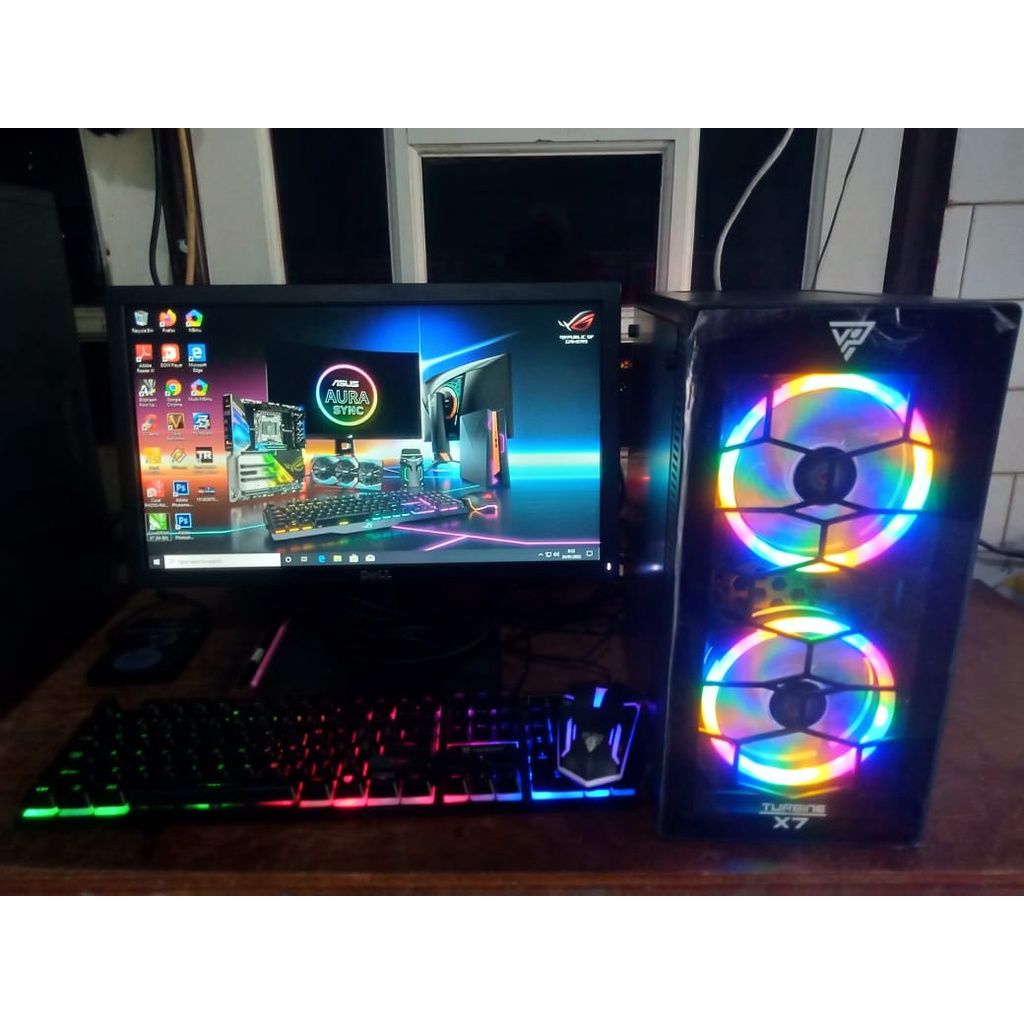 1 Set Komputer PC Siap Pakai Full RGB