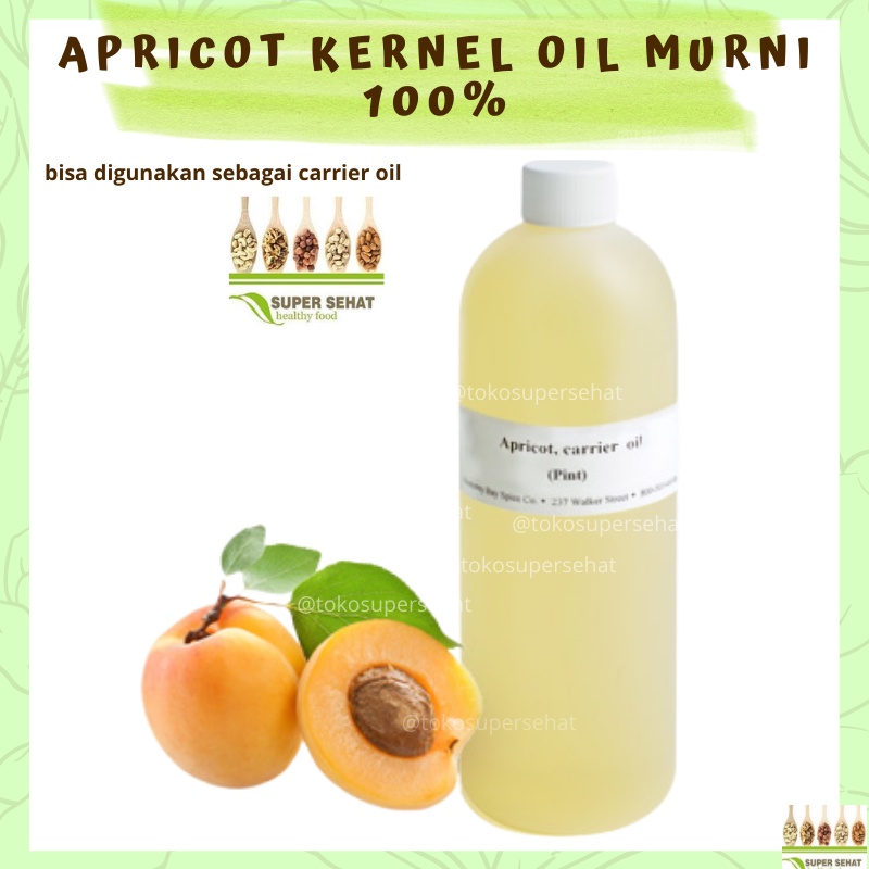 Apricot Kernel Oil 1 Liter Cold Pressed Murni Minyak Biji Aprikot Carrier Oil Murah