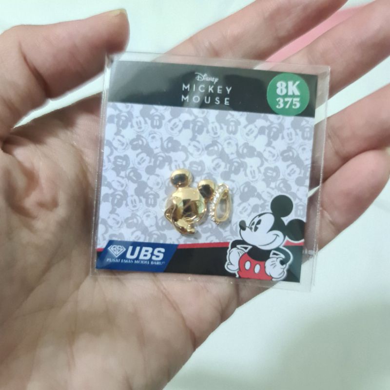 Liontin donald duck daisy duck minnie mickey mouse UBS 8K 375 dan 16K 700