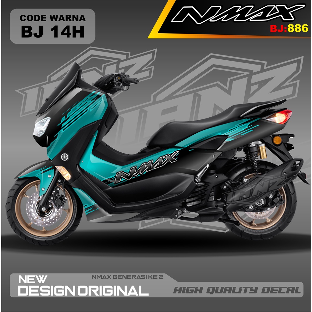 DECAL STIKER NEW NMAX FULL BLOK BODY MOTOR/ DECAL FULL BODY NMAX / DECAL STIKER FULL BODY NMAX / STIKER DECAL NMAX TERBARU