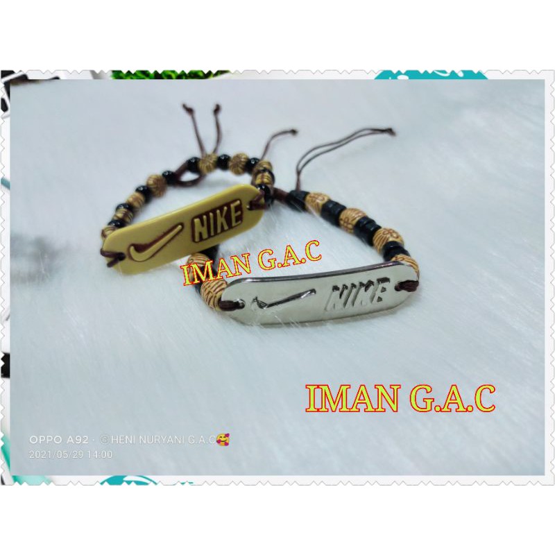 Gelang tangan adiddas dan nike/gelang tangan peria wanita adiddas manik