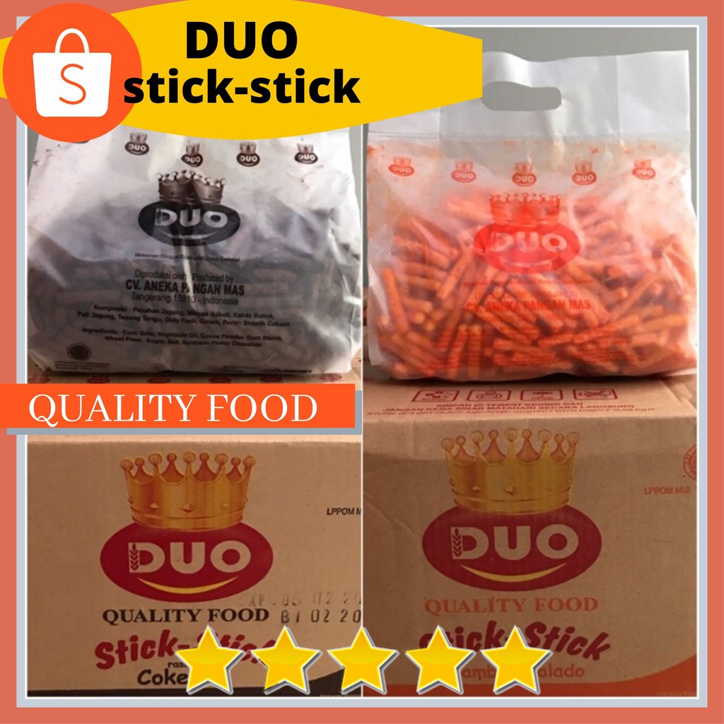 

Promo Duo Stick-Stick / duo / duo stick / duo stick coklat / duo stick balado / makanan / snack
