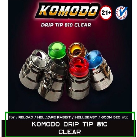 DRIPTIP 810 KOMODO V2 CLEAR SERIES PODS AUTHENTIC