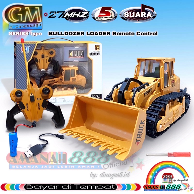 Jual Bulldozer Remote Control Loader Truck Mainan Anak Laki laki Hobi
