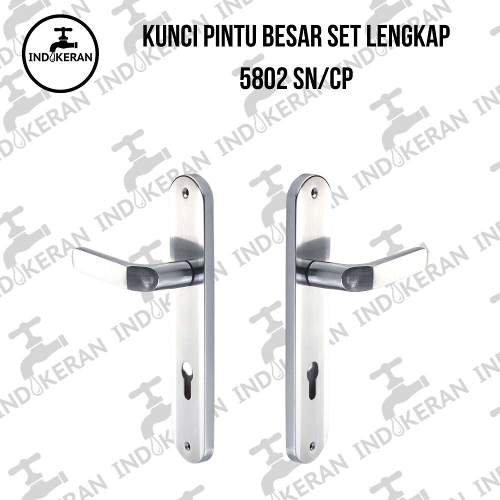 INDOKERAN - Kunci Pintu Besar Set Lengkap  25 CM - Putih