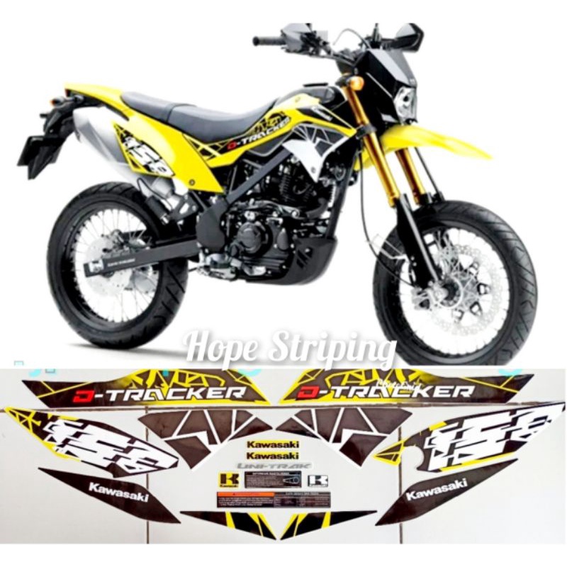 Striping Kawasaki Dtracker Bf SE th 2019 Kuning & Biru
