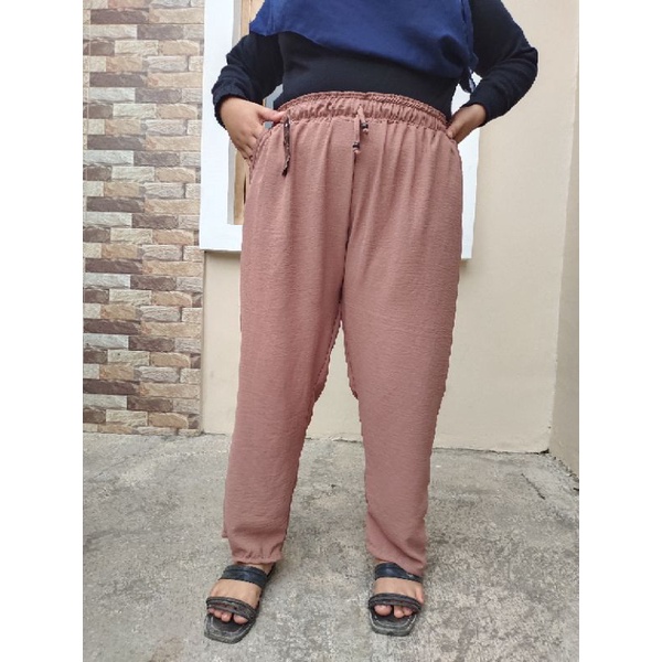 MUAT BB 85 KG CELANA JUMBO LUNA PANTS / CELANA BIG SIZE / CELANA JUMBO WANITA BEST SELLER