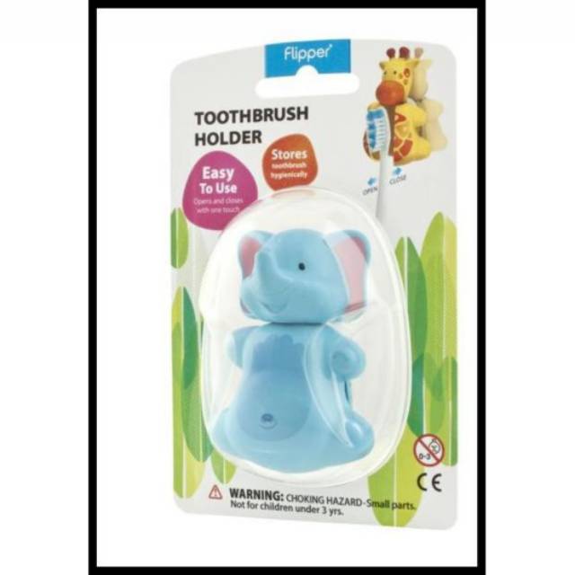 Flipper fun animal toothbrush holder - tooth brush