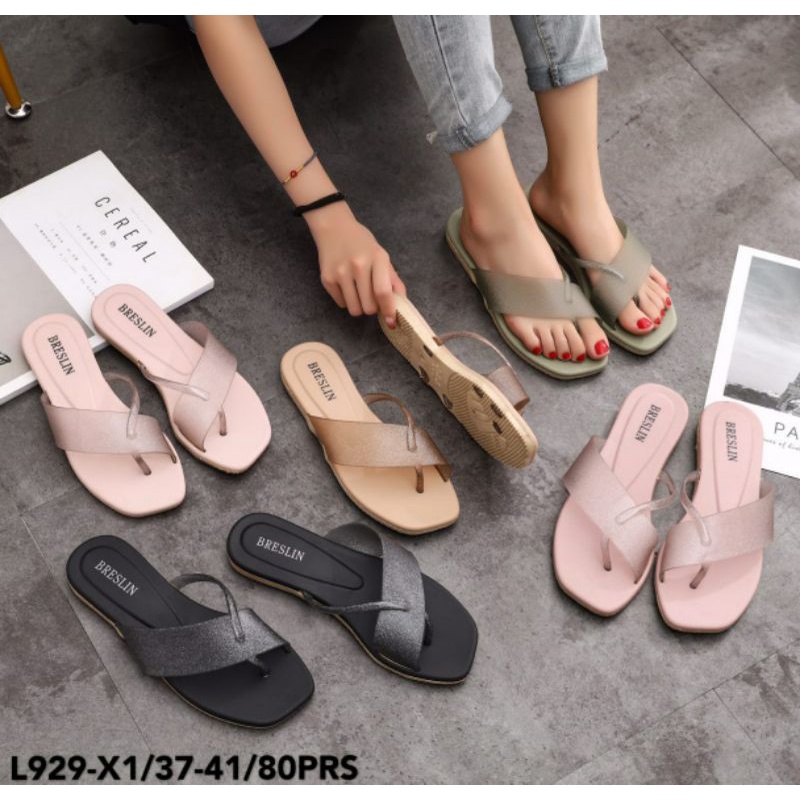 929 GLITTER BRESLIN Sendal Wanita Jelly Jepit