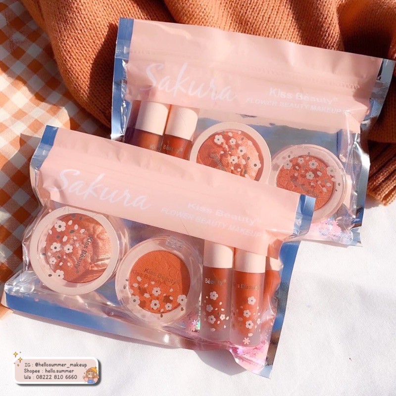 [ORI THAILAND] Kiss Beauty Sakura Flower Makeup Set