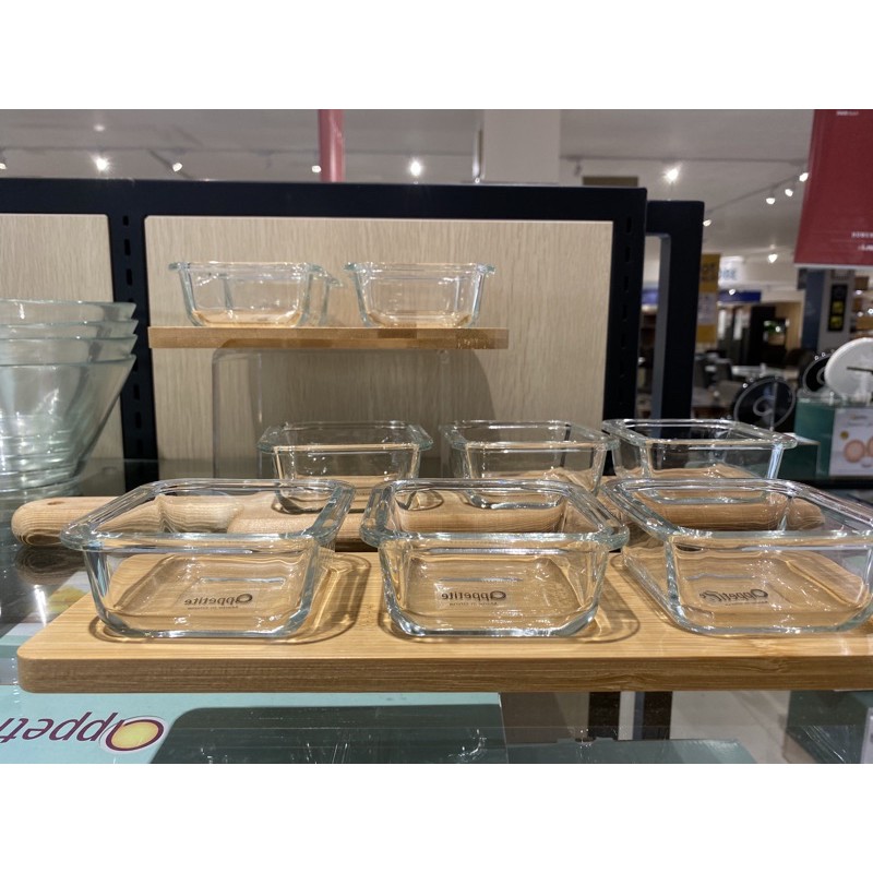 INFORMA APPETITE SERVING SET WITH TRAY KAYU(TEMPAT SAJI KACA)