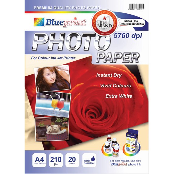 

hoto Paper BLUEPRINT A4 Glossy 210 gsm Mawar