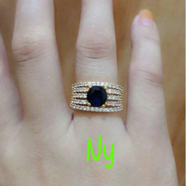 Cincin xuping mata biru/gold/dewasa