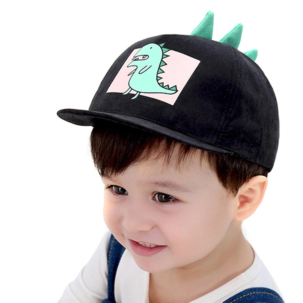 Bisa COD Real Pict Topi Baseball Anak Laki-laki / Perempuan Gambar Dinosaurus Import HT06