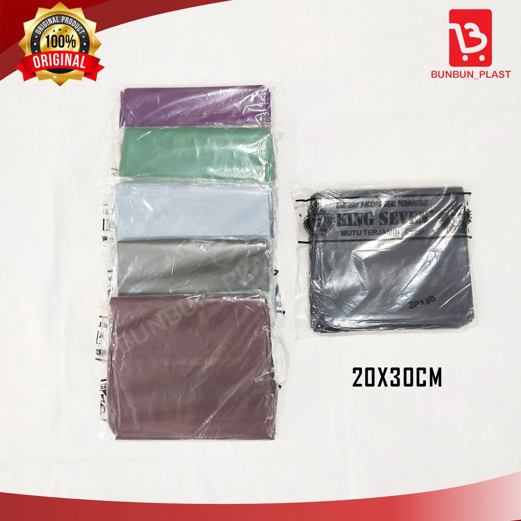 

Plastik Packing PE Amplop Lem Polymer 20x30cm bungkus paket online -Merk King Seven