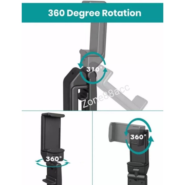 Phone Holder Jepit meja kantor lipat Rotary 360 Braket Mobile multi fungsi Universal