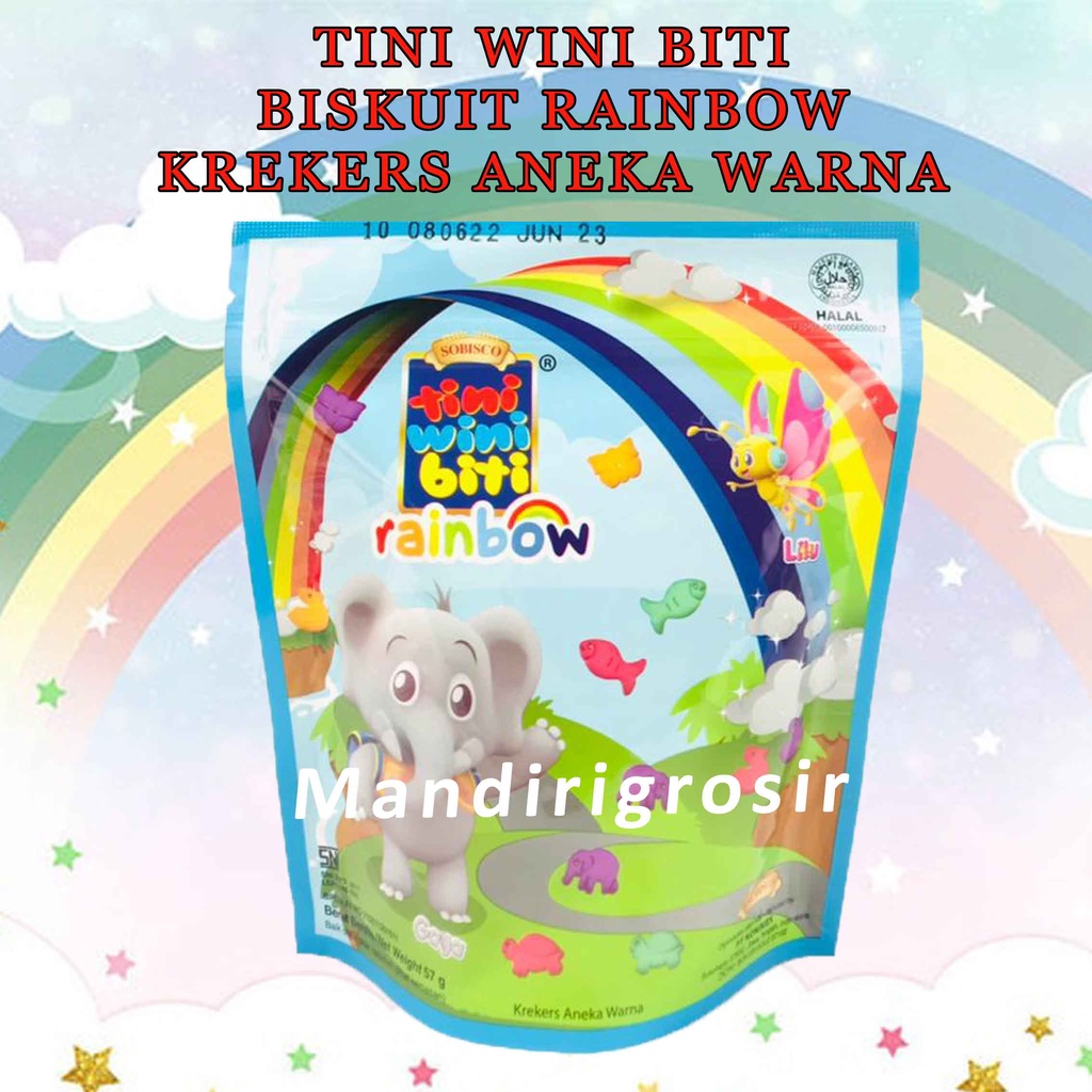 Biskuit * Tini Wini Biti Rainbow * Krekers Aneka Warna * 57g