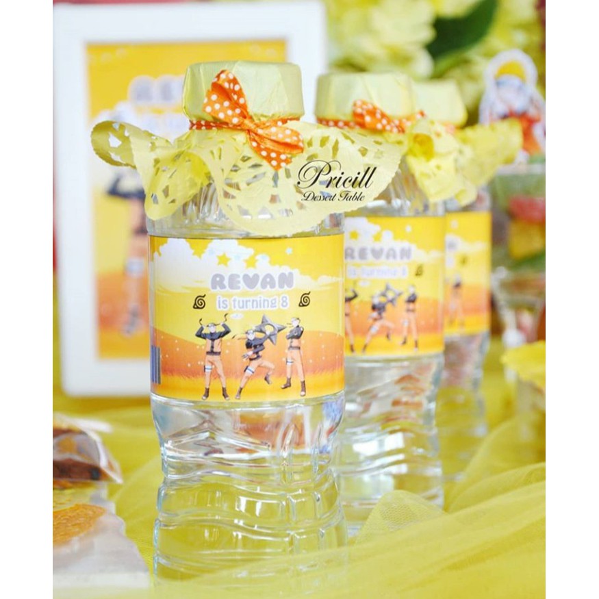 

Label Susu Botol Indomilk / Aqua karakter with Paper Doyles and Pita