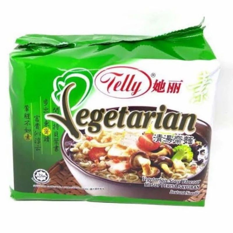 

mi instan indomie vegetarian vegan Telly perisa sup mi malaysia