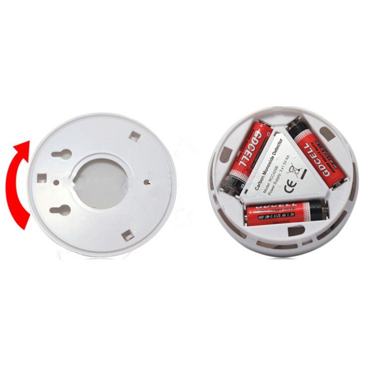 Carbon Monoxide OMHAJYWH Smoke Alarm Detector Detektor CO2 - White