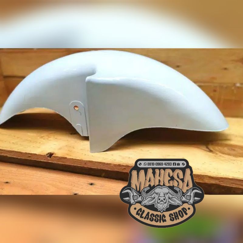 Spakbor selebor Ninja R RR depan warna Putih old Slebor Ninja R RR warna putih pnp cb gl mp