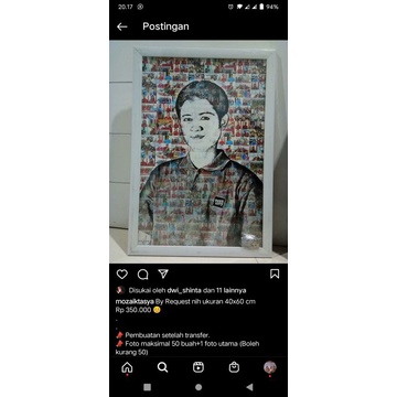 Mozaik Foto/Foto Mozaik/Bingkai Foto & Pajangan/Hadiah/Cetak Foto/ CETAK&BINGKAI