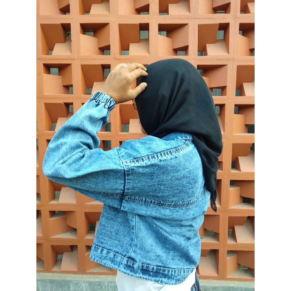 alvan.id Jaket Jeans Oversize Sanwash Muda Pria dan Wanita Premium Quality