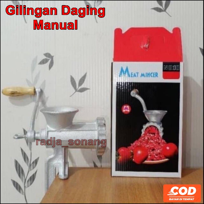(COD) Alat Gilingan Daging Manual no. 8 Bahan Besi Cor / MEAT FISH MINCER NO 8 TEBAL BERKUALITAS