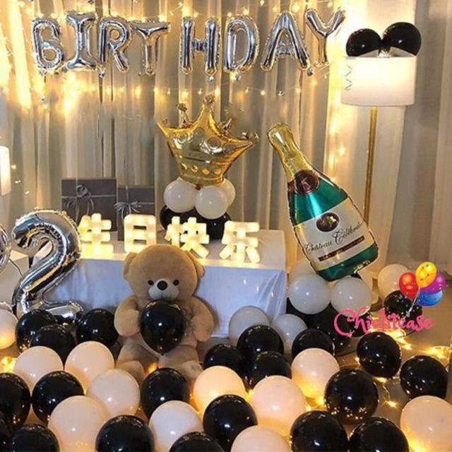 ♫ Set paket balon LED dekorasi birthday romantis ulang tahun fancy dewasa ❇