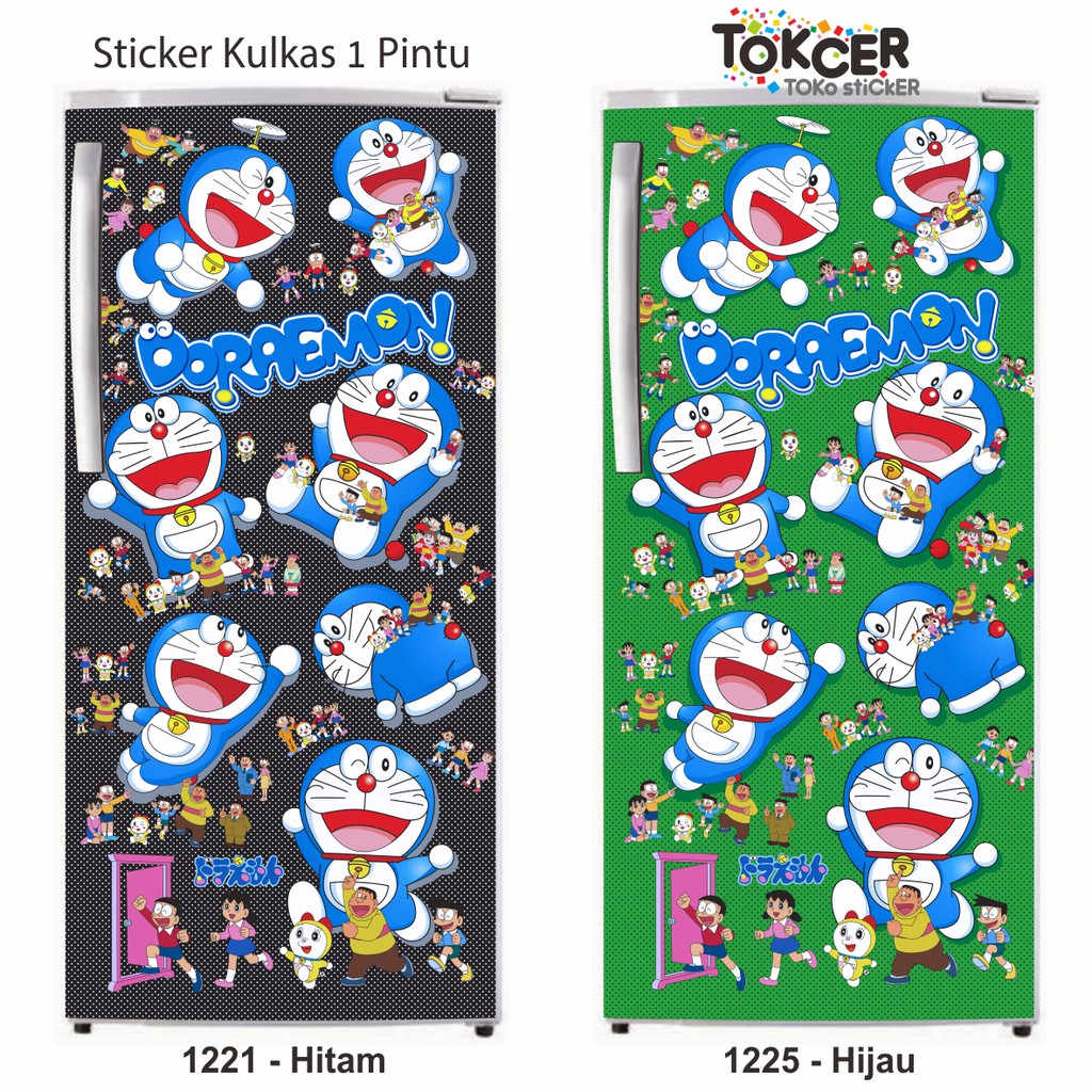 Variasi Stiker Kulkas 1 dan 2 Pintu DORAEMON