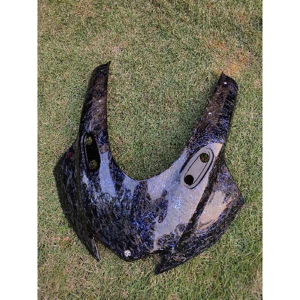 Tameng depan r15 v3 carbon forged blue