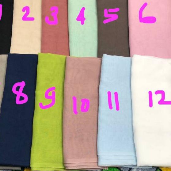 ✮ Jilbab segi empat plain paris polos premium by napocut ♣
