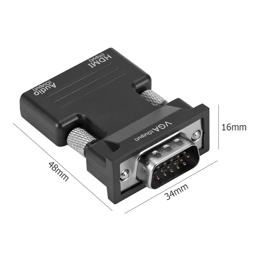 MOJITO HDMI Female to VGA Male Adapter w/Audio Cable Support 1080P Signal Output