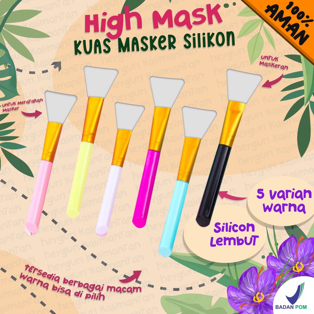 Kuas Bahan Karet Silicon Silikon Sillicon Alat untuk makeup make up facial masker Maskeran bening Ke