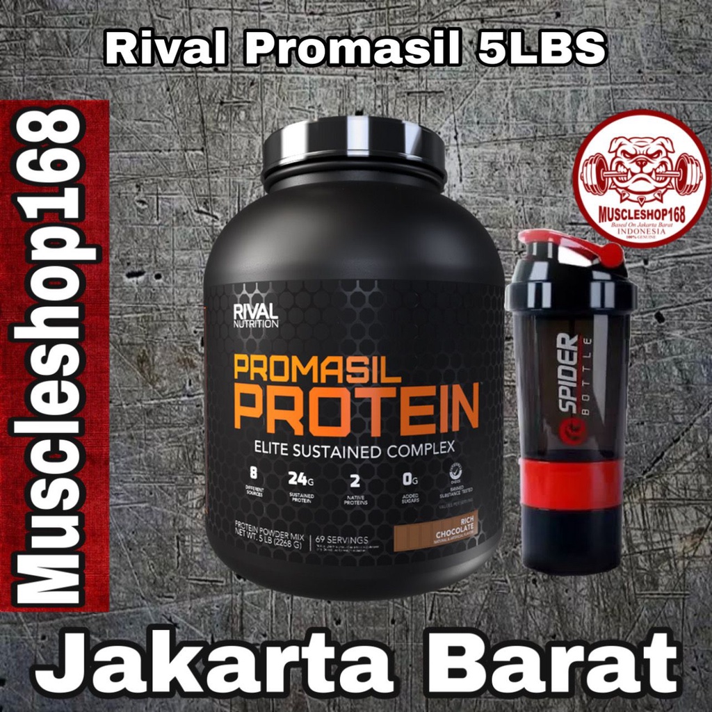 RIVAL Promasil Protein Elite Sustained Complex 5 Lbs Whey Protein Blend Time Release