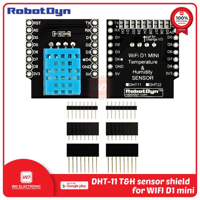 RobotDyn DHT-11 DHT11 Temperature sensor shield for WIFI D1 mini Wemos D1 mini